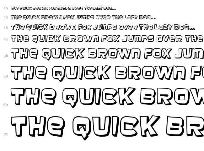 Baveuse font waterfall